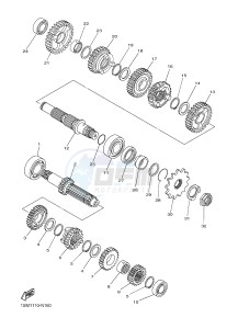 YZ250F (1SM5 1SM6 1SM7 1SM8) drawing TRANSMISSION