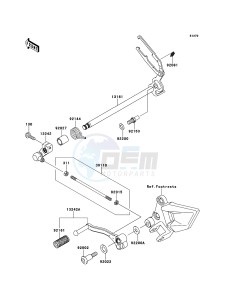 NINJA_250R EX250K9F GB XX (EU ME A(FRICA) drawing Gear Change Mechanism