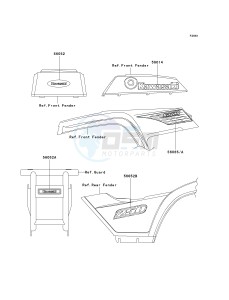 KLF 250 A [BAYOU 250] (A1-A3) [BAYOU 250] drawing DECALS-- RED- --- KLF250-A1- -