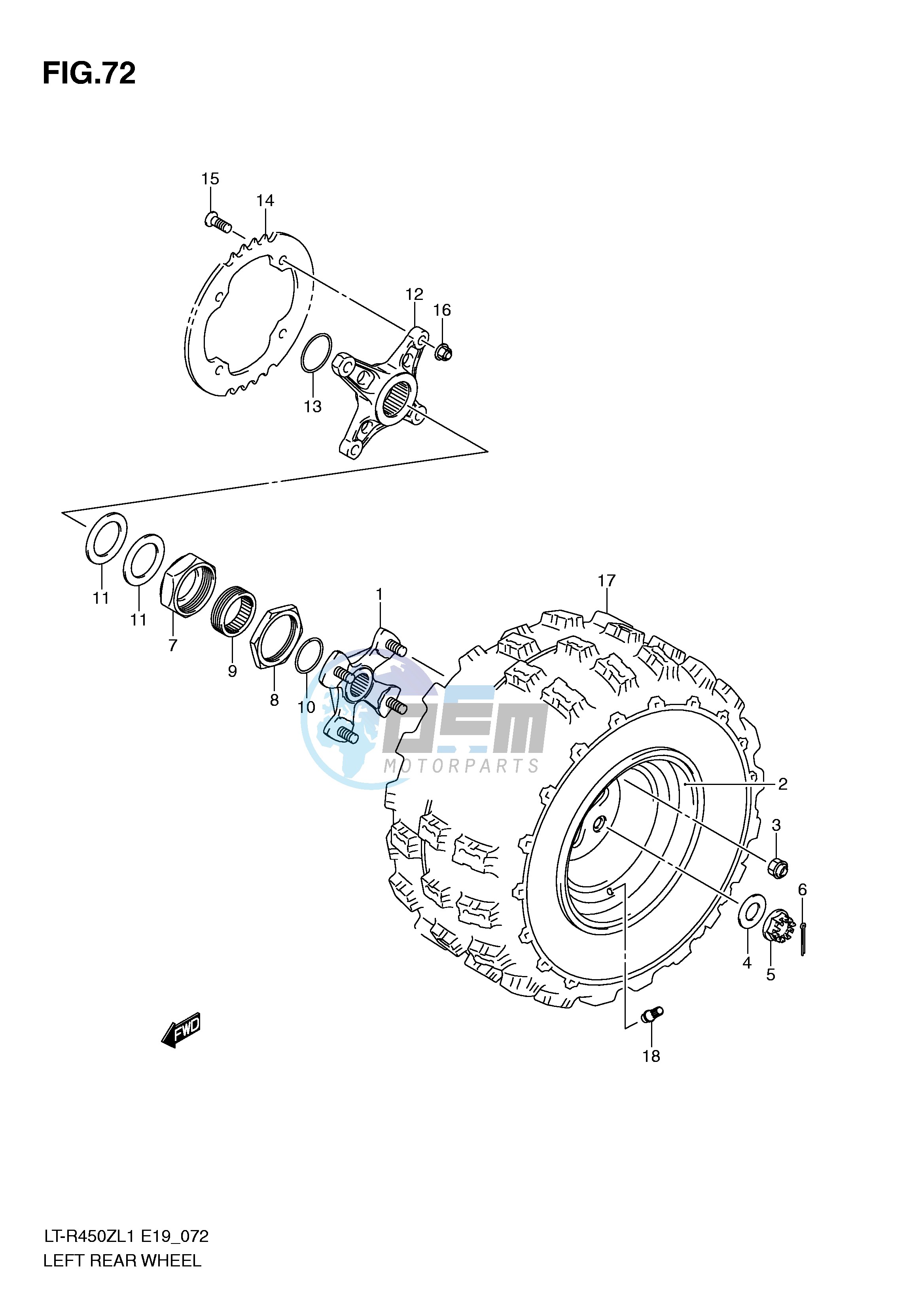 LEFT REAR WHEEL (LT-R450ZL1 E19)