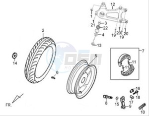 X'PRO 125 drawing REAR WHEEL