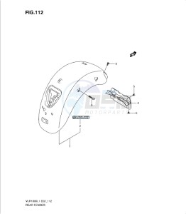 VLR1800 drawing REAR FENDER (VLR1800L1 E19)