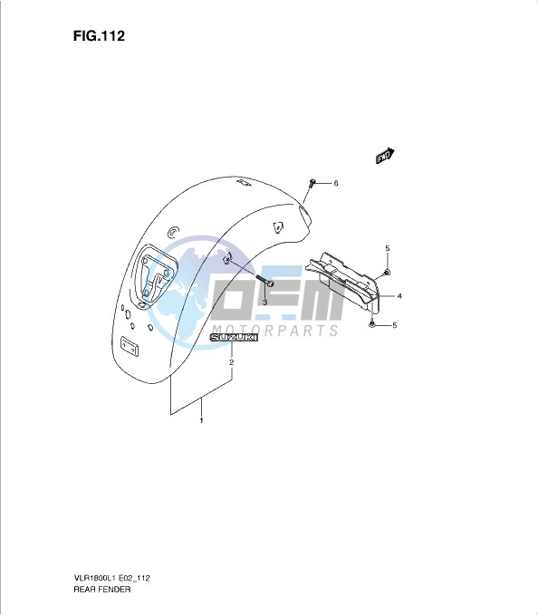 REAR FENDER (VLR1800L1 E19)