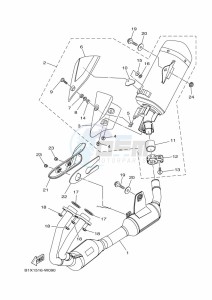 YZF320-A YZF-R3 (B2X8) drawing EXHAUST