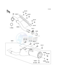 KLX 300 A [KLX300R] (A6F-A7A) A6F drawing MUFFLER-- S- --- CN- -