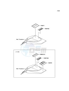 KLX110 KLX110A9F EU drawing Labels