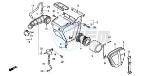 XR80R drawing AIR CLEANER