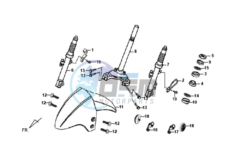 FRONT FORK/ FRONT FENDER / STEERING HEAD BEARING