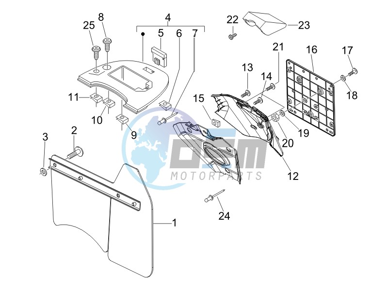 Rear cover - Splash guard