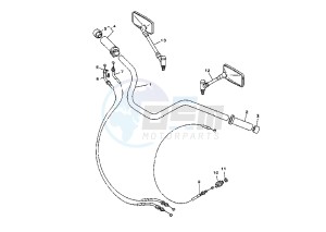 XVS DRAG STAR 650 drawing STEERING HANDLE -CABLE