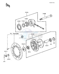 KL 600 B [KL600] (B1-B2) [KL600] drawing FRONT HUB