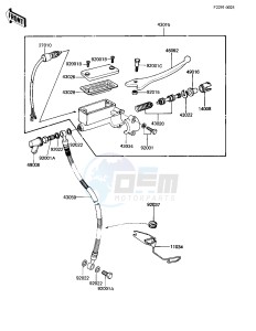 KZ 305 B [CSR BELT] (B1) [CSR BELT] drawing FRONT MASTER CYLINDER