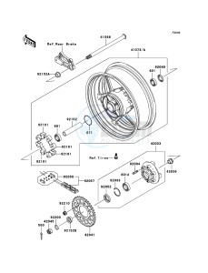 NINJA ZX-10R ZX1000D6F FR GB XX (EU ME A(FRICA) drawing Rear Hub