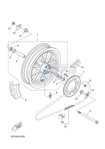 YZF-R125 R125 (5D7R 5D7R 5D7R) drawing REAR WHEEL