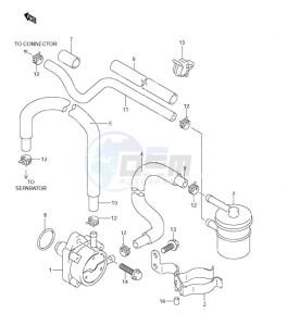 DF 90 drawing Fuel Pump (S/N 680685 & Older)