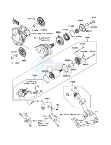 NINJA ZX-6R ZX600RBF FR GB XX (EU ME A(FRICA) drawing Starter Motor