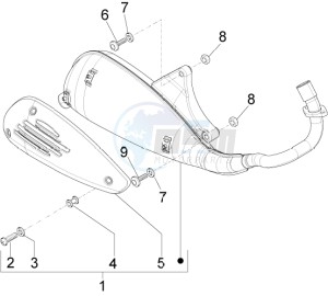 LX 50 4T 2V 25 Kmh Touring NL drawing Silencer