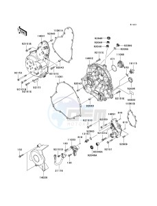 ER 650 A [ER-6N (EUROPEAN] (A6S-A8F) A6S drawing ENGINE COVER-- S- -