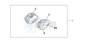 CBF10009 F / CMF drawing 33 LITRE PANNIER SET PEARL AMBER YELLOW