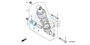 CB600FA39 Spain - (SP / ABS ST 25K) drawing REAR CUSHION