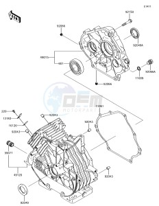 MULE SX 4x4 KAF400HHF EU drawing Crankcase