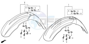 CRF450R drawing FRONT FENDER