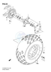 LT-Z400 (E19) drawing FRONT WHEEL (LT-Z400L2 E19)