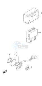 DF 30A drawing PTT Switch Remote Control w/Power Tilt