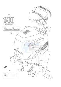 DF 140 drawing Engine Cover (2002)