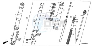 CBR600RR9 UK - (E / SPC) drawing FRONT FORK