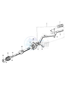 F7 (-A) 175 drawing KICKSTARTER MECHANISM -- 71-73 F7_F7-A_F7-B- -