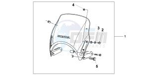 CB1300F1 CB1300SUPER FOUR drawing FLY SCREEN