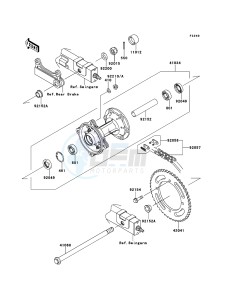 KLX125 KLX125CBF GB XX (EU ME A(FRICA) drawing Rear Hub