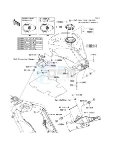 ZX 1000 E [NINJA ZX-10R] (E8F-E9FA) 0E9F drawing FUEL TANK