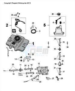 FIGHT 4 50 2T DARKSIDE drawing TANK AND FUEL PUMP