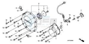 CB1300A9 Europe Direct - (ED / ABS MME TWO) drawing RIGHT CRANKCASE COVER