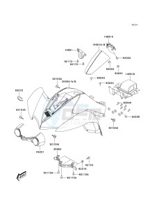 KSF 90 A [KFX90] (A7F-A9S) A7F drawing FRONT FENDER-- S- -