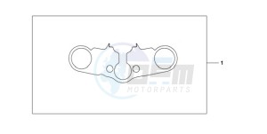 CBR600RR9 UK - (E / MK) drawing TOP BRIDGE COVER