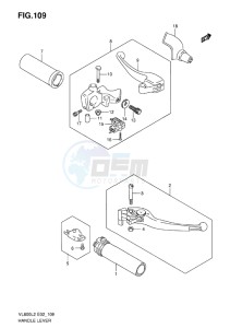 VL800C INTRUDER EU drawing HANDLE LEVER