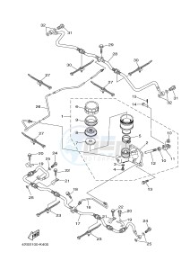 YXR700F YXR7FB RHINO 700 (1RB2 1RB3 1RB4 1RB5) drawing REAR MASTER CYLINDER