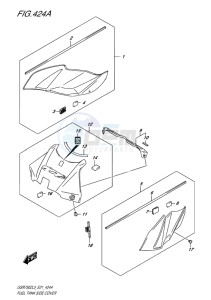 GSR750Z ABS EU drawing FUEL TANK SIDE COVER