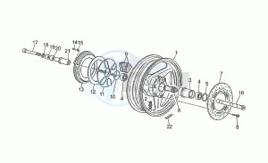 Sport Corsa 1100 drawing Rear wheel