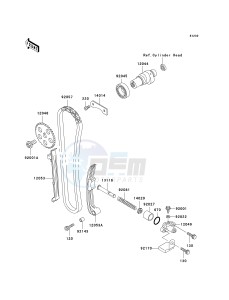 KLF 250 A [BAYOU 250] (A1-A3) [BAYOU 250] drawing CAMSHAFT-- S- -_TENSIONER