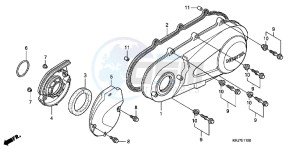 FES125AB S Wing E drawing LEFT CRANKCASE COVER