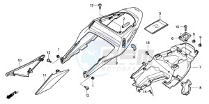 CBR600RR drawing REAR COWL (CBR600RR3/4)