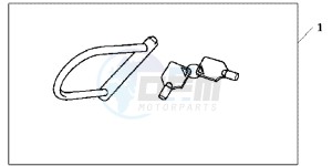 SH125D SH125i UK - (E) drawing U LOCK (TYPE M)