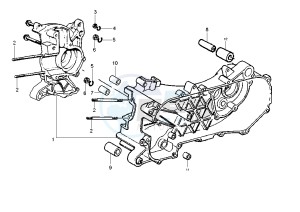 Fly 2T 50 drawing Crankcase