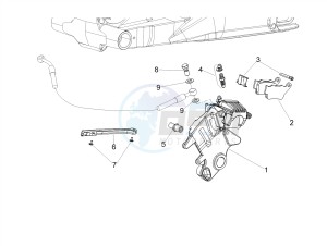 SHIVER 900 ABS (APAC) drawing Rear brake caliper