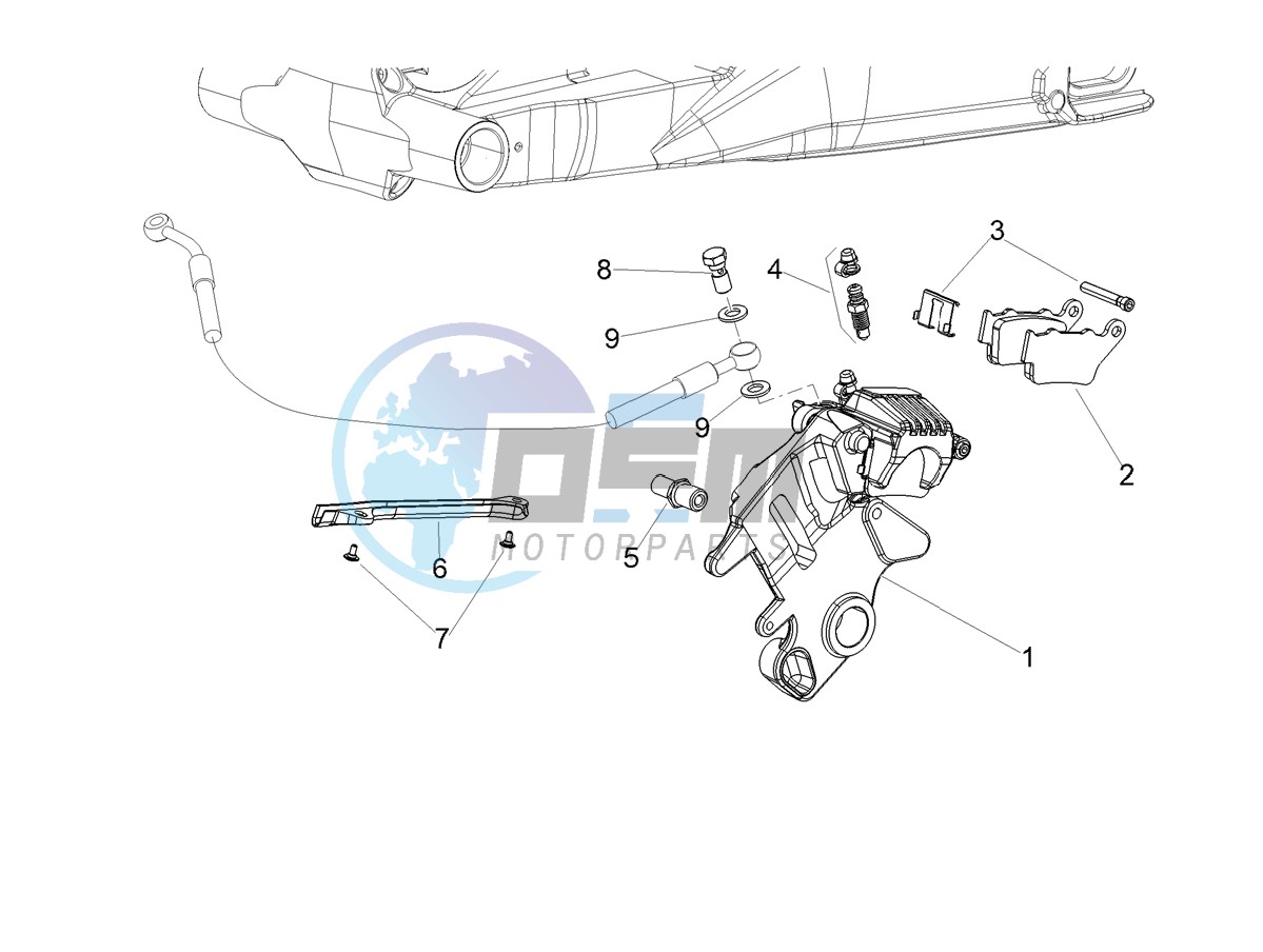 Rear brake caliper