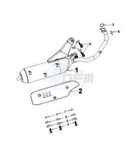 DJANGO 50 4T SPORT P drawing EXHAUST SYSTEM